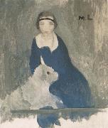 Marie Laurencin Asijici and dog oil